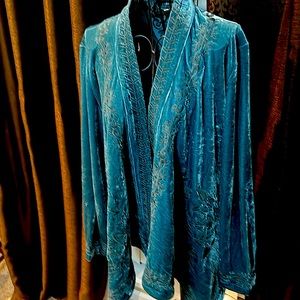 Beautiful teal velvety Jacket